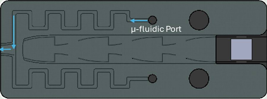 Resonator cell bonded to a microfluidic chip